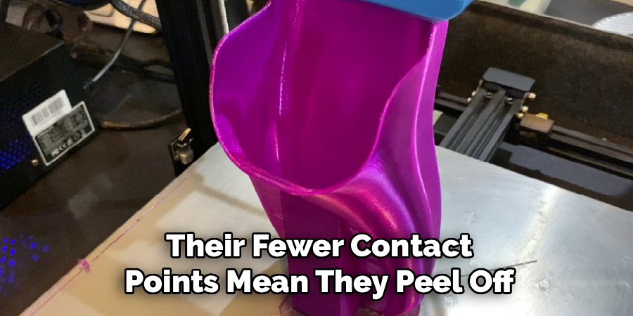 Their Fewer Contact
Points Mean They Peel Off