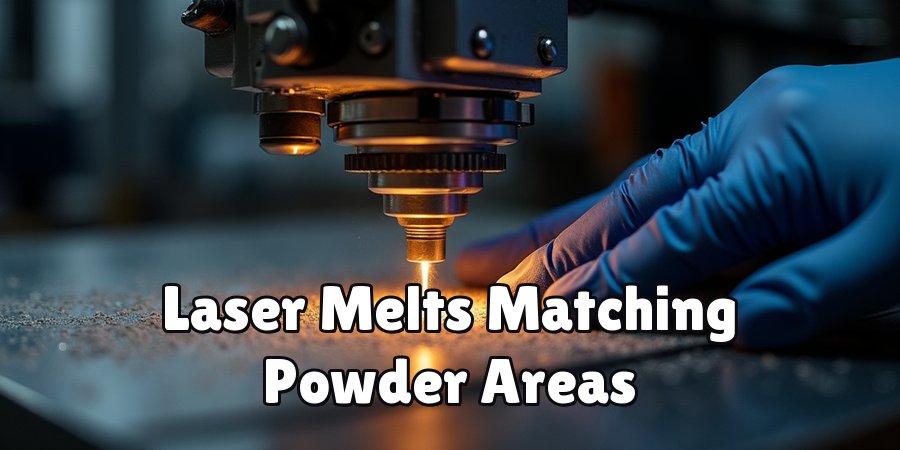 Laser Melts Matching Powder Areas
